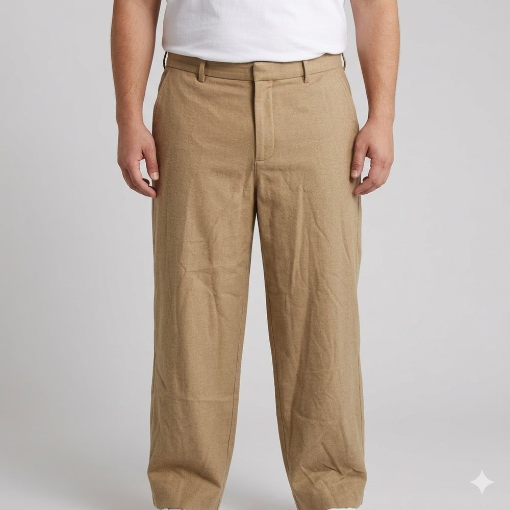 Abercrombie & Fitch Baggy Trouser Pants Tan 36x30 EUC
